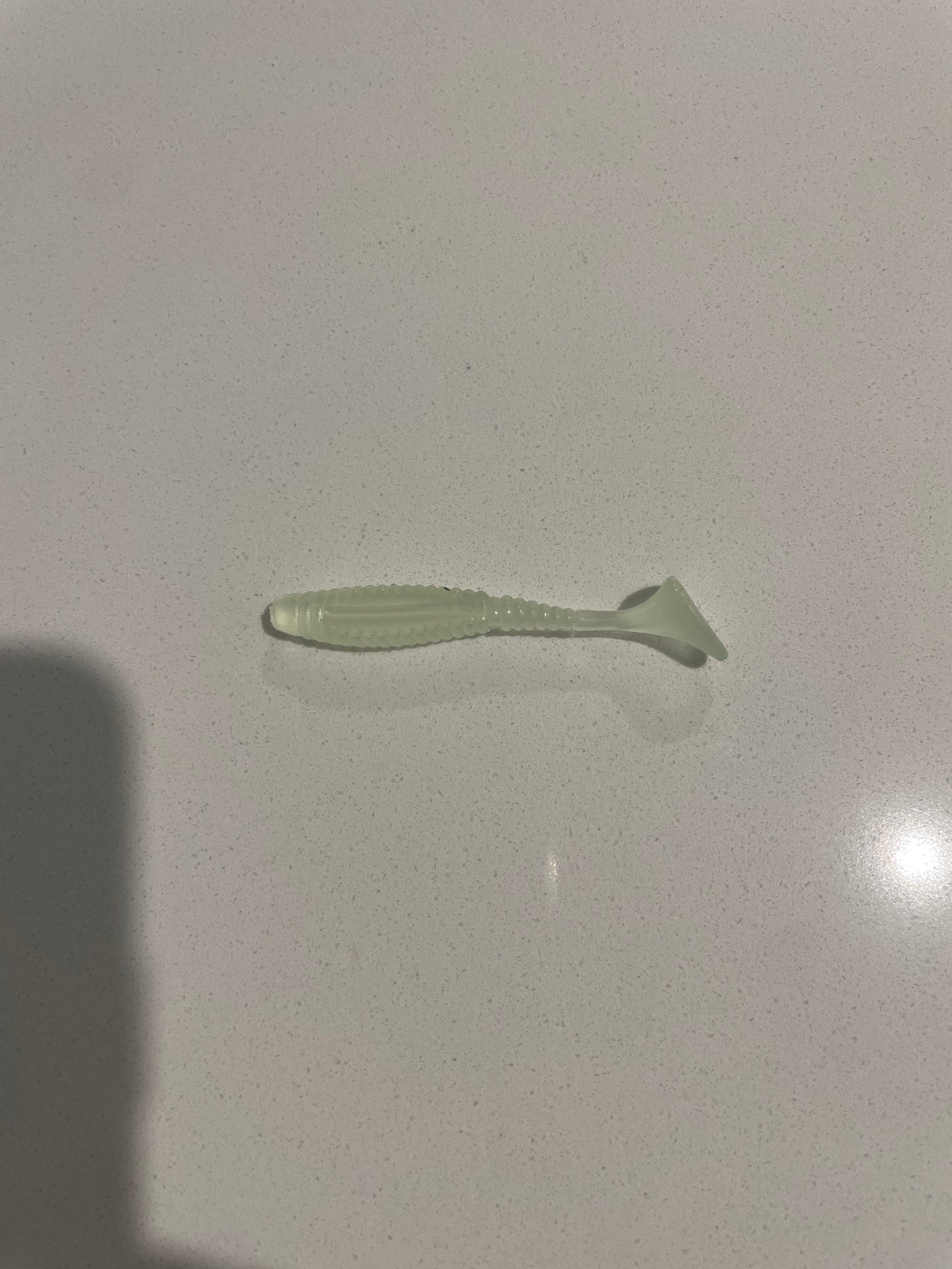 Glow in the dark 2.5” paddle tails
